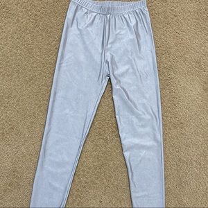 Silver shiny leggings